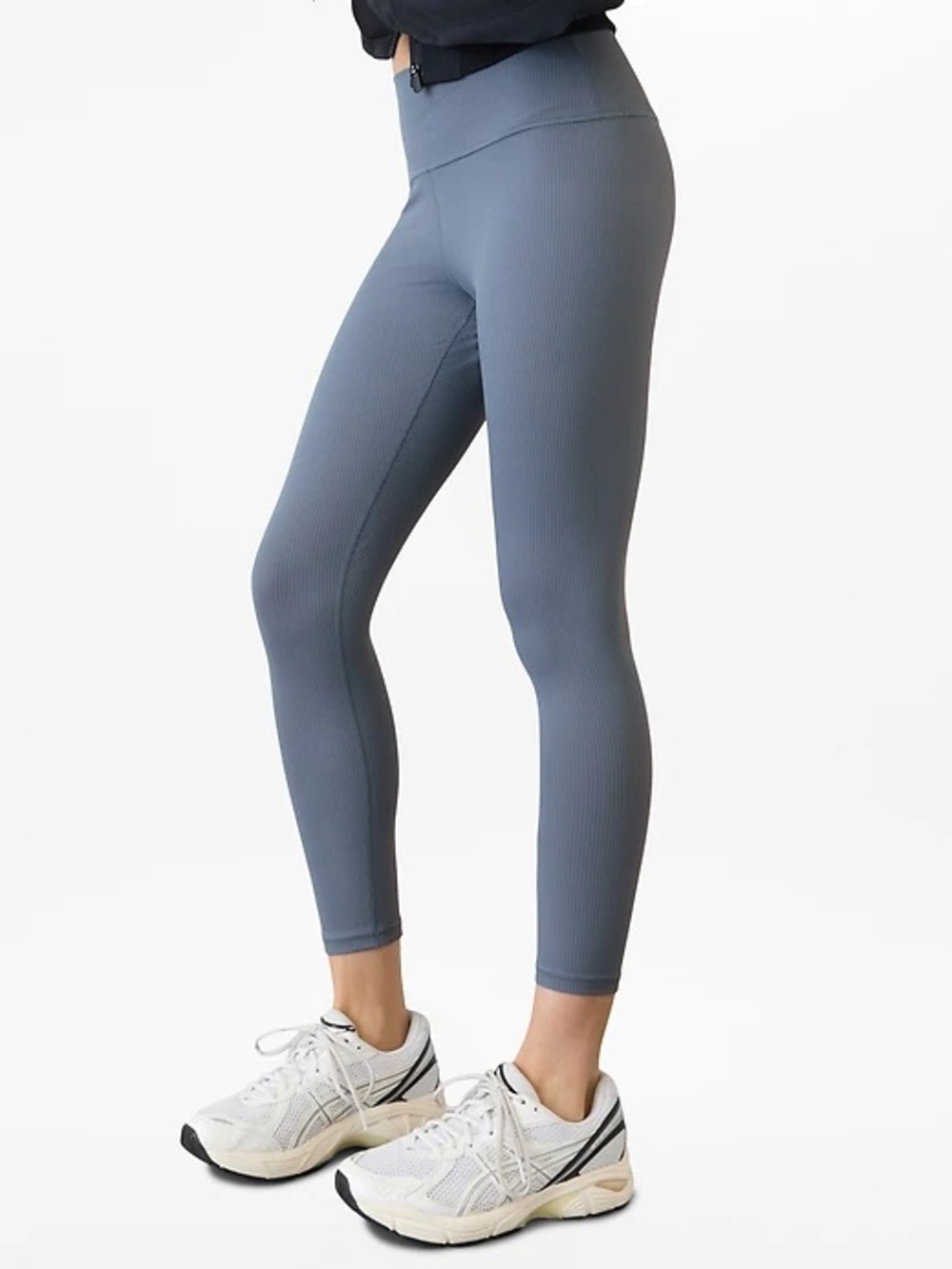 NWOT Athleta Transcend Rib High Rise 7/8 Legging - Shadow Blue